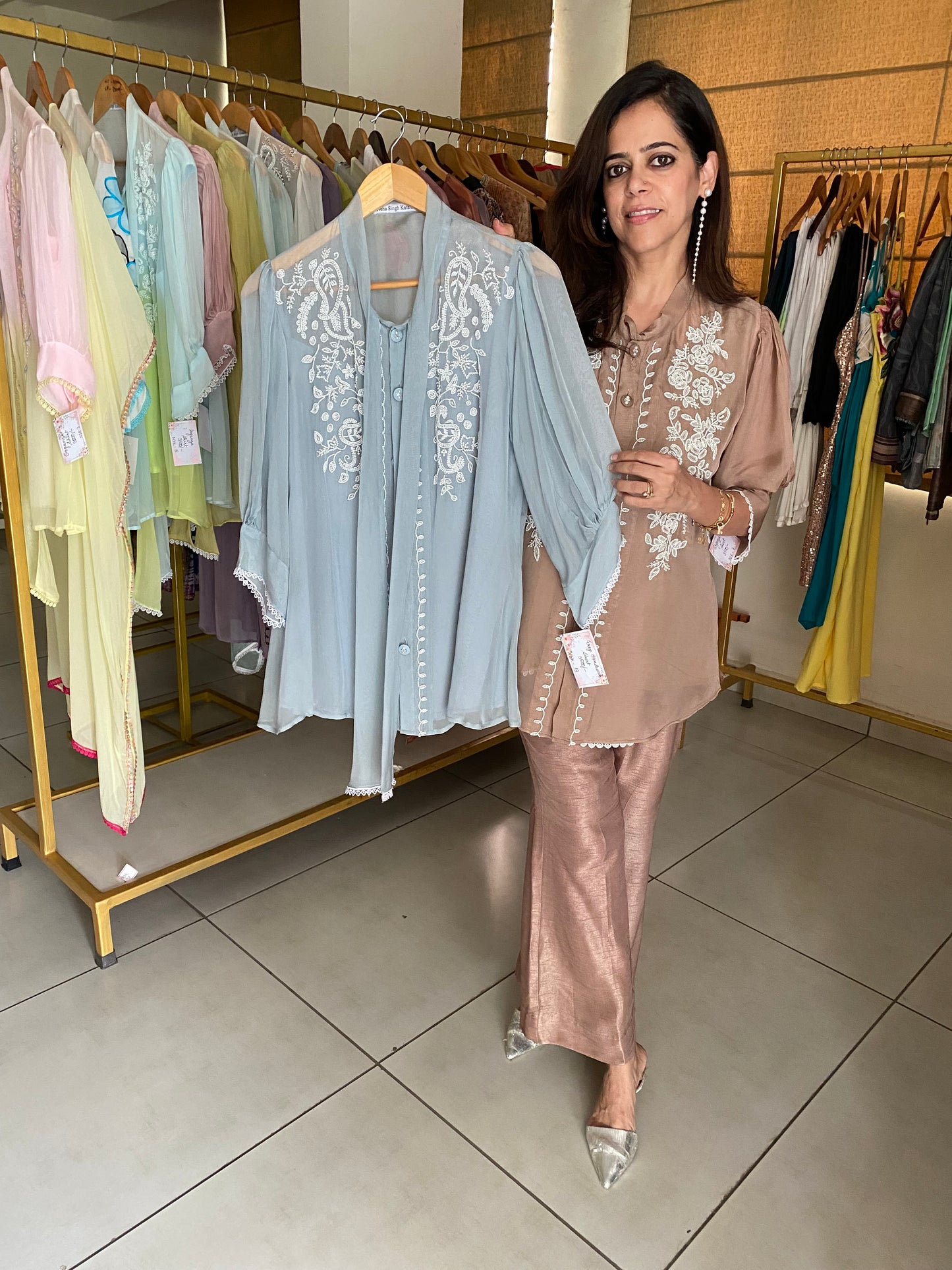 Organza Handwork top