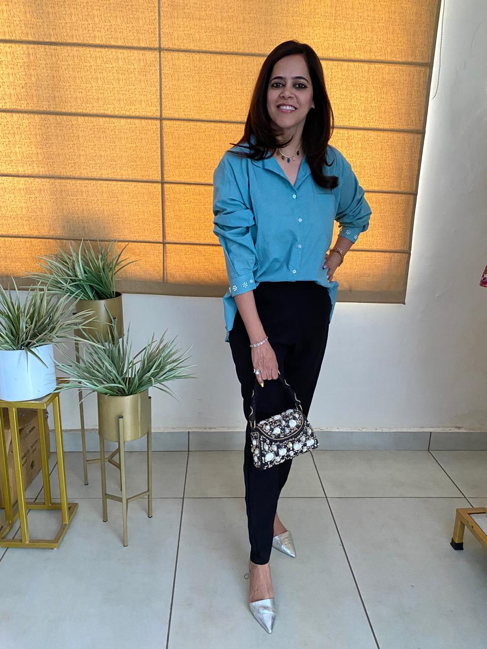 Cotton pearl shirt