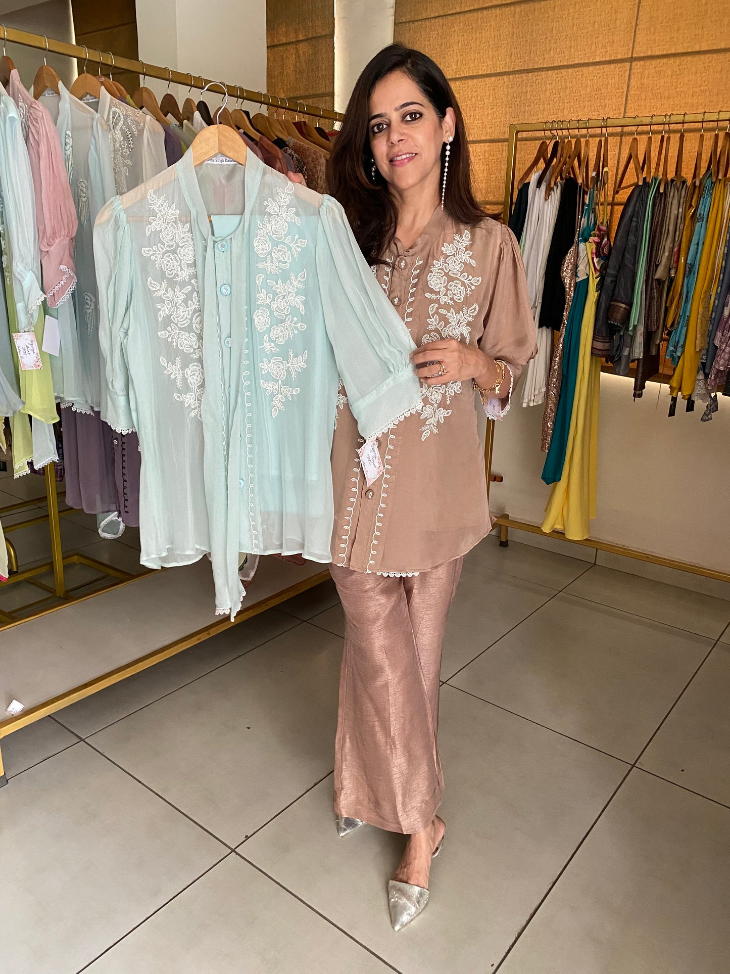 Organza Handwork top