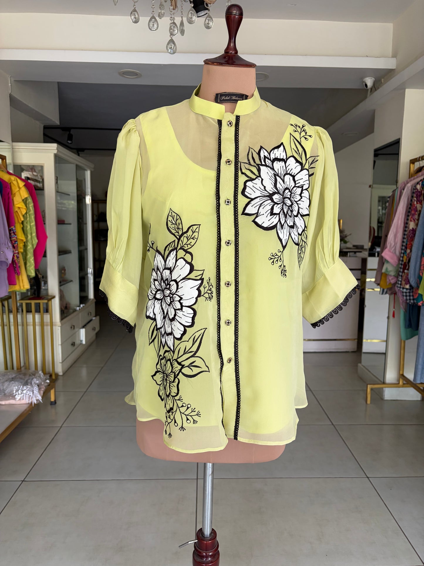 Sheer bloom shirt