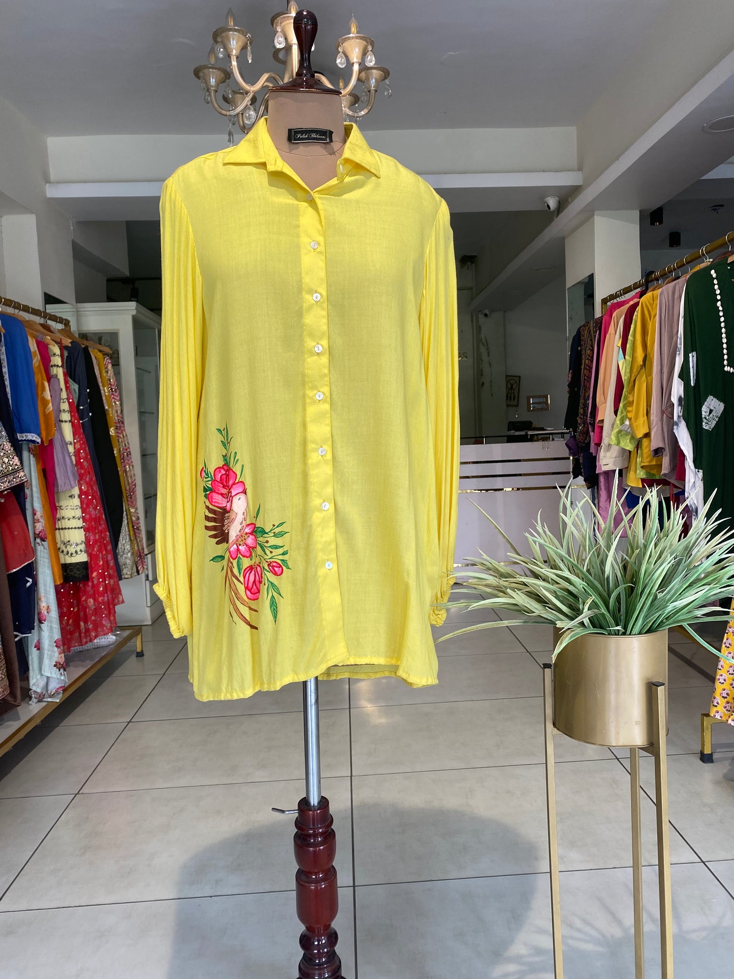Rayon hand-painted shirt