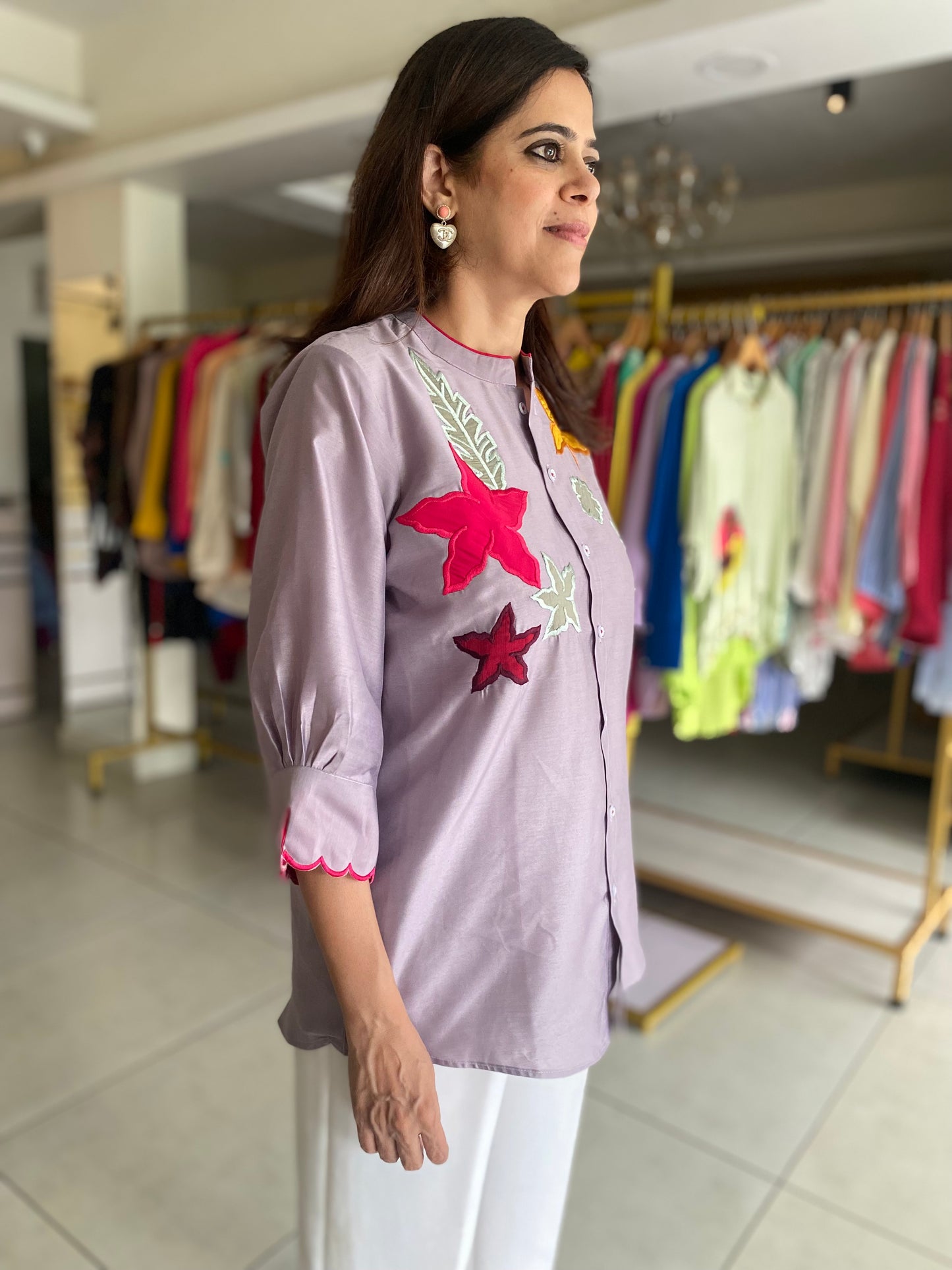 Muslin Applique Top