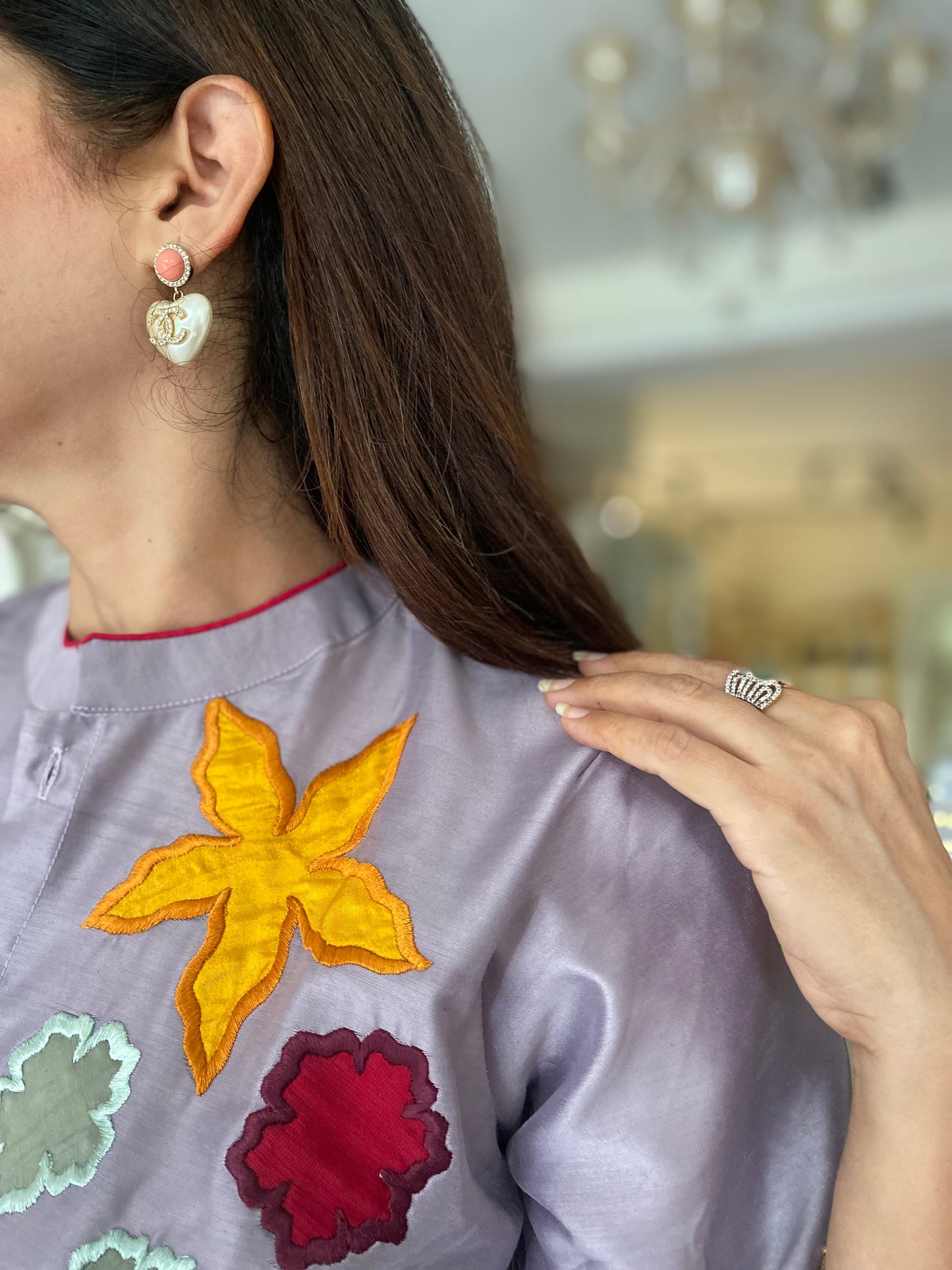 Muslin Applique Top