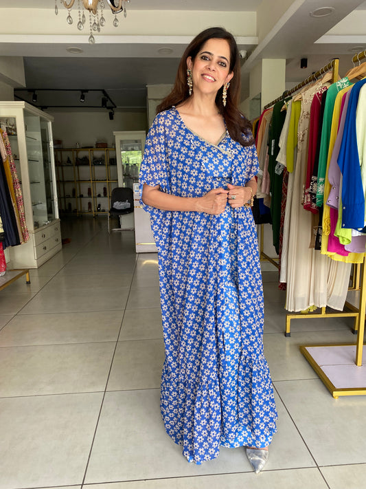 Printed garara shrug set