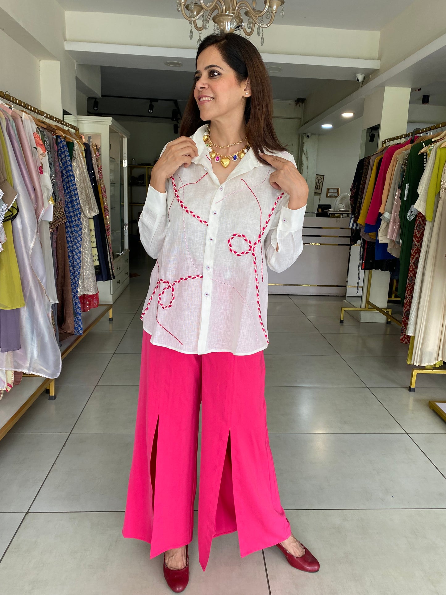 Linen embroidered shirt