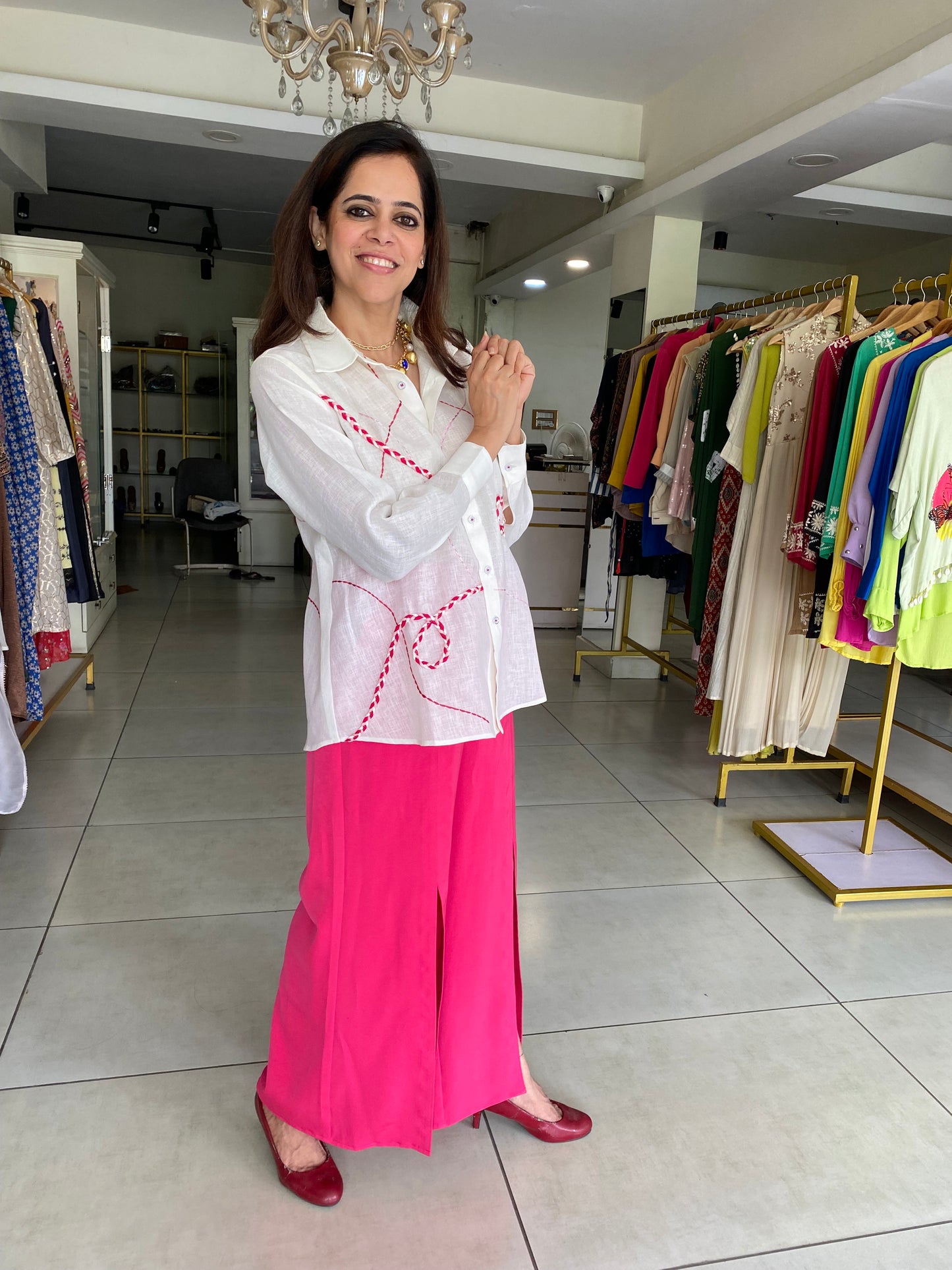 Linen embroidered shirt