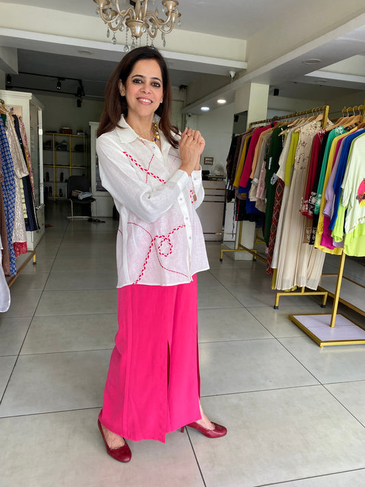 Linen embroidered shirt