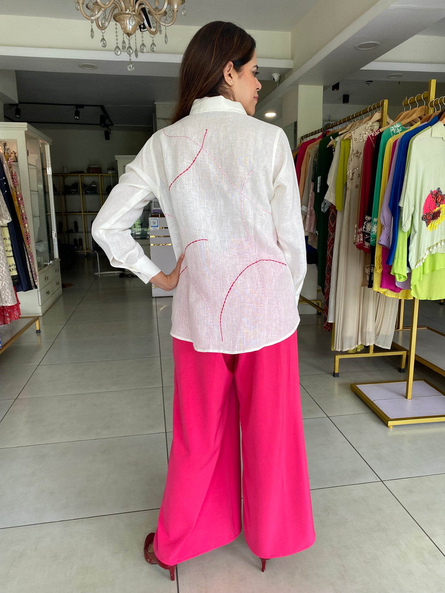 Linen embroidered shirt