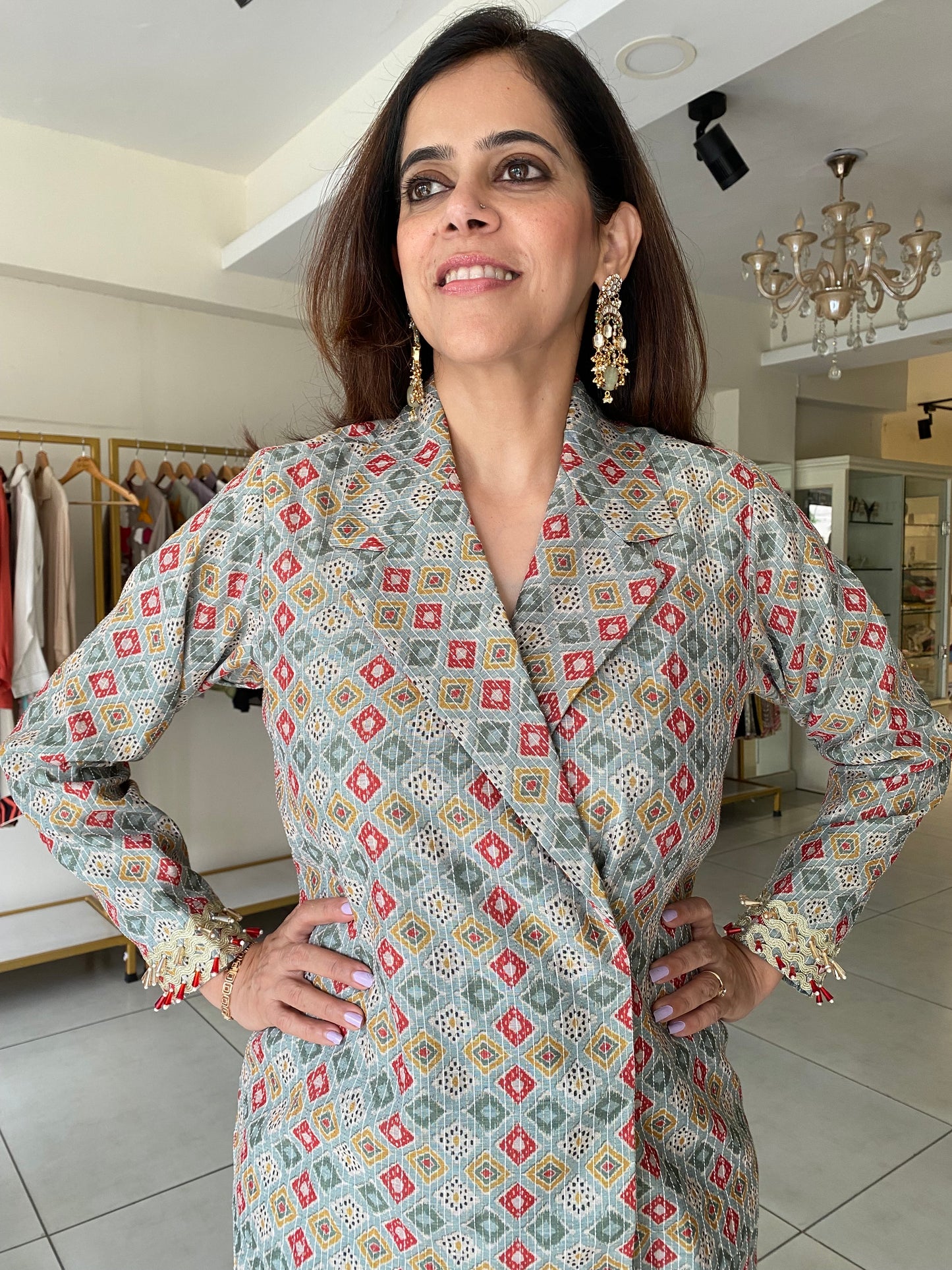 Indo Western Blazer Set