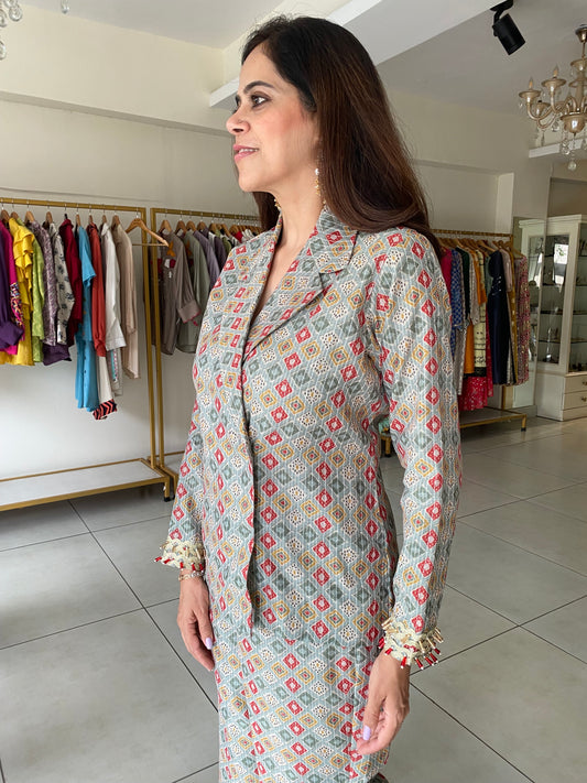 Indo Western Blazer Set