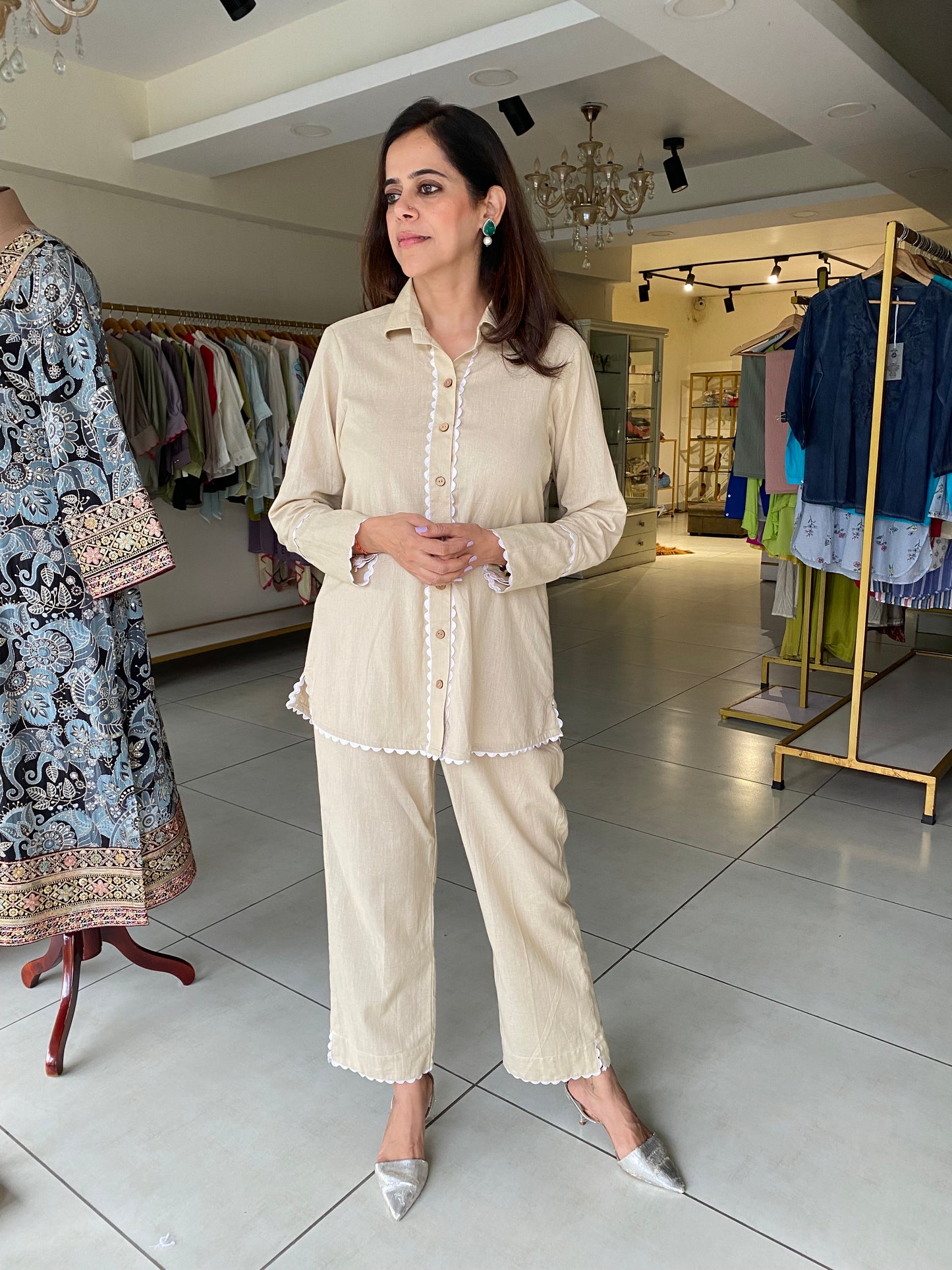 Beige Casual coord