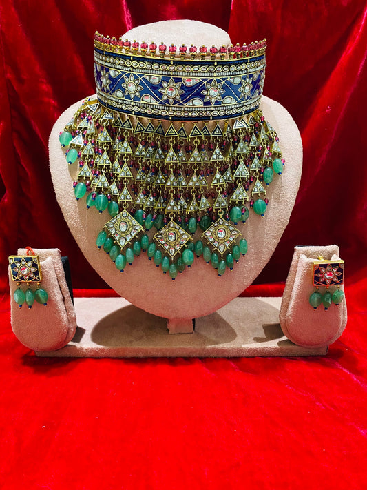 Maharani Uncut Daimond Necklace Set