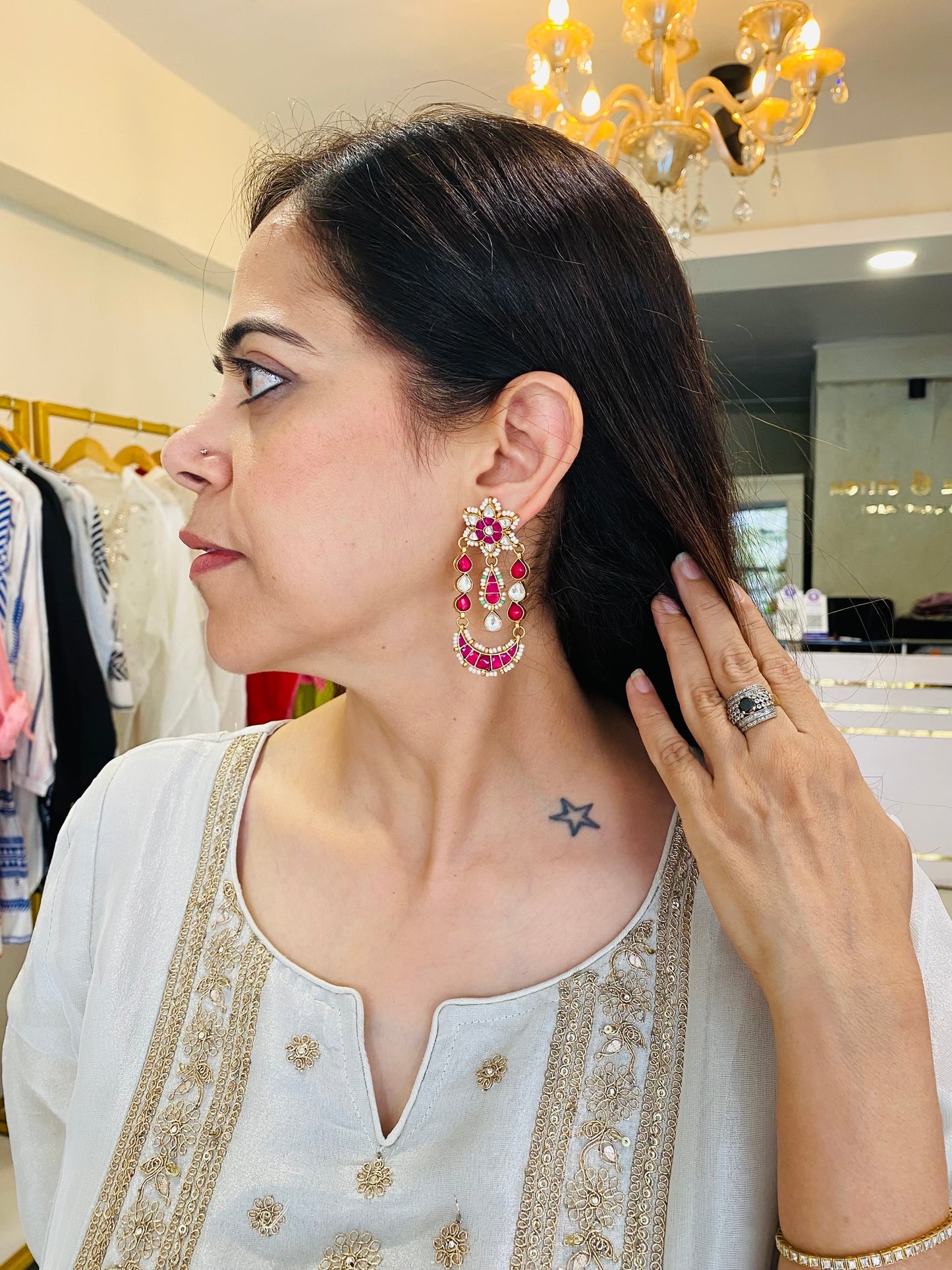 Rangrez pink chandeliers