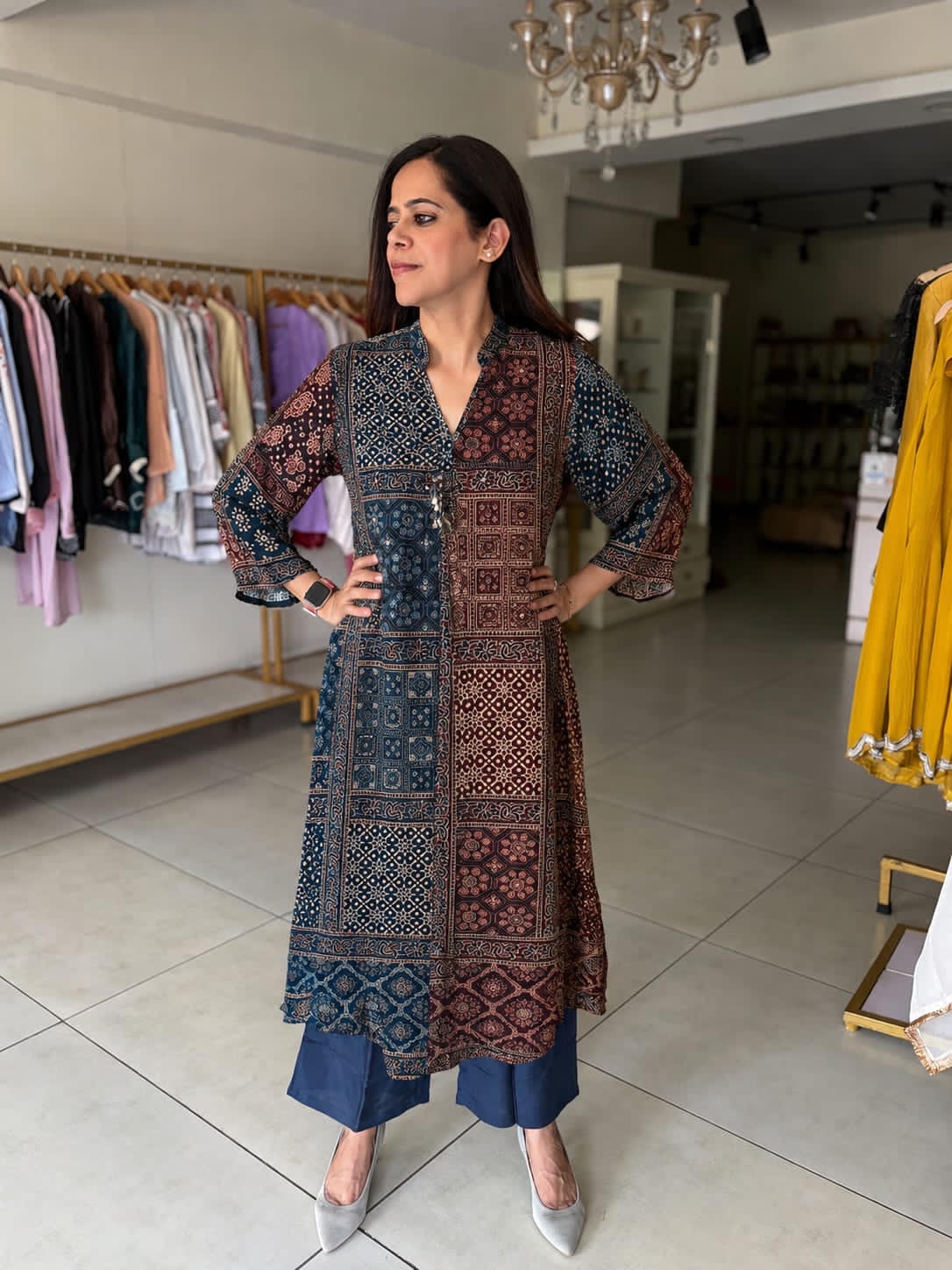 Ajrak print Coord set