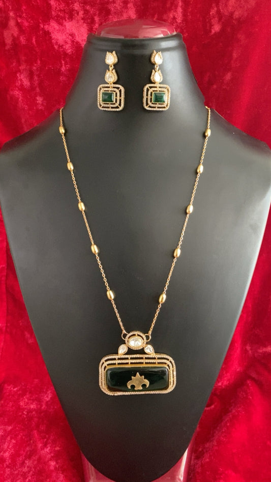 Amori Indo Western Pendant Set