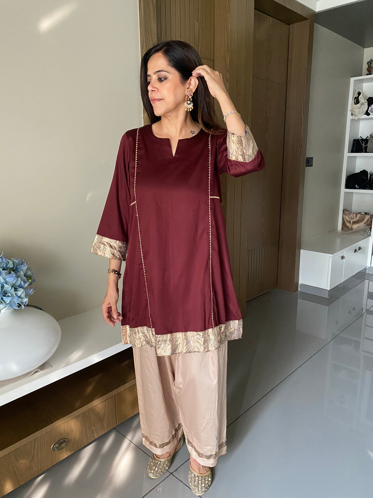 Gota kali kurta set