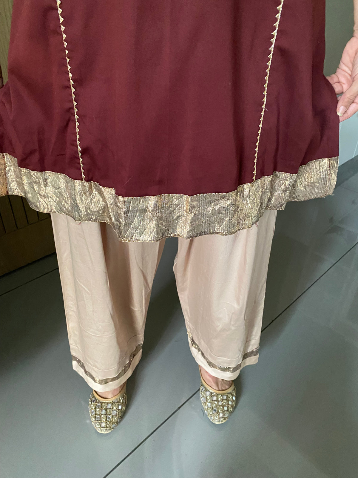 Gota kali kurta set