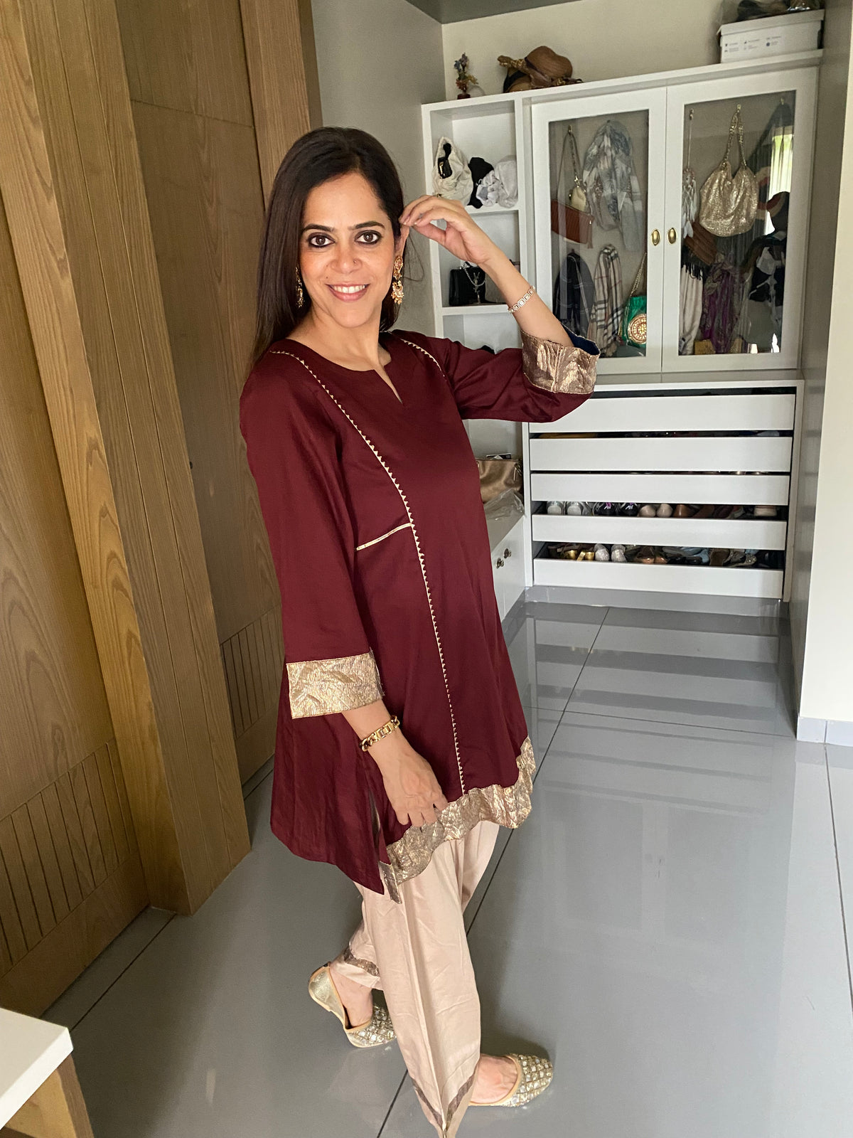 Gota kali kurta set