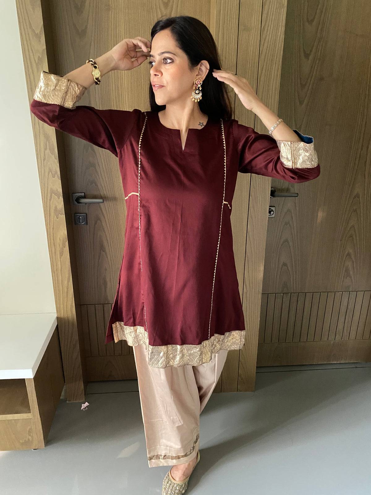 Gota kali kurta set