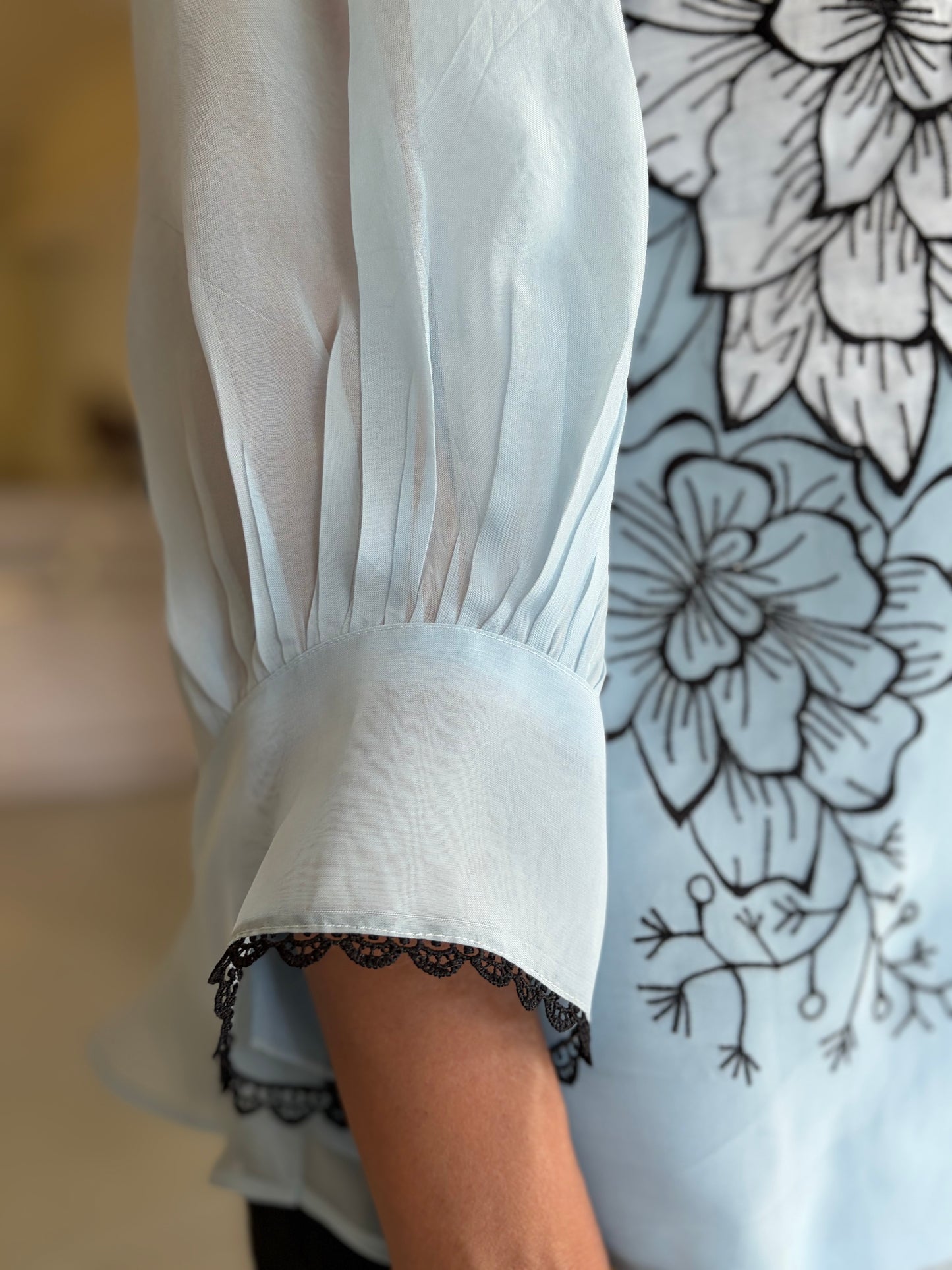 Sheer bloom shirt