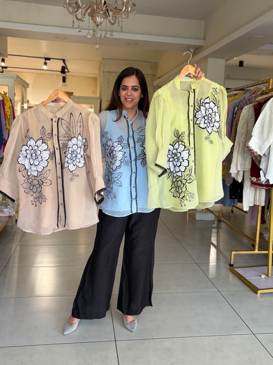 Sheer bloom shirt