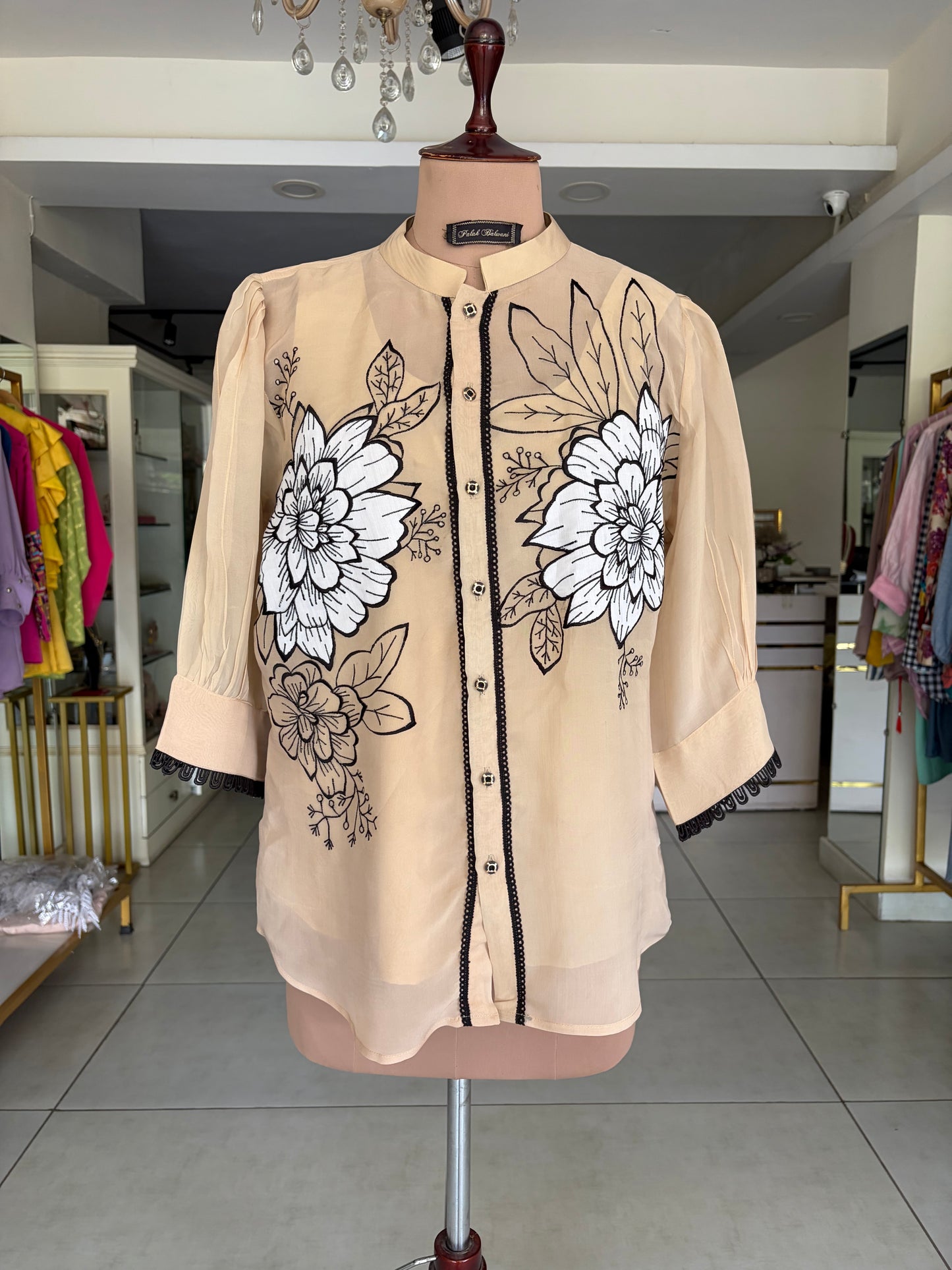 Sheer bloom shirt