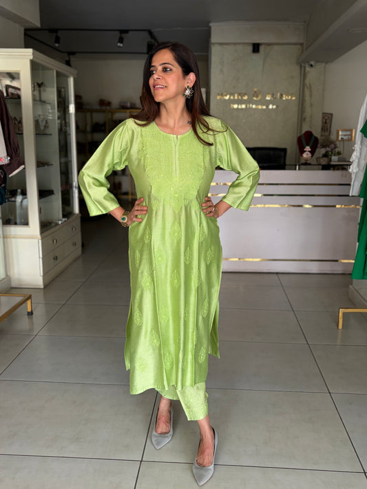 anaya chanderi set