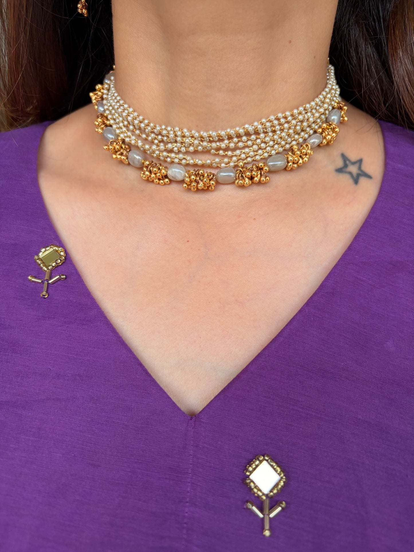 Indo Western Jadau Choker Set