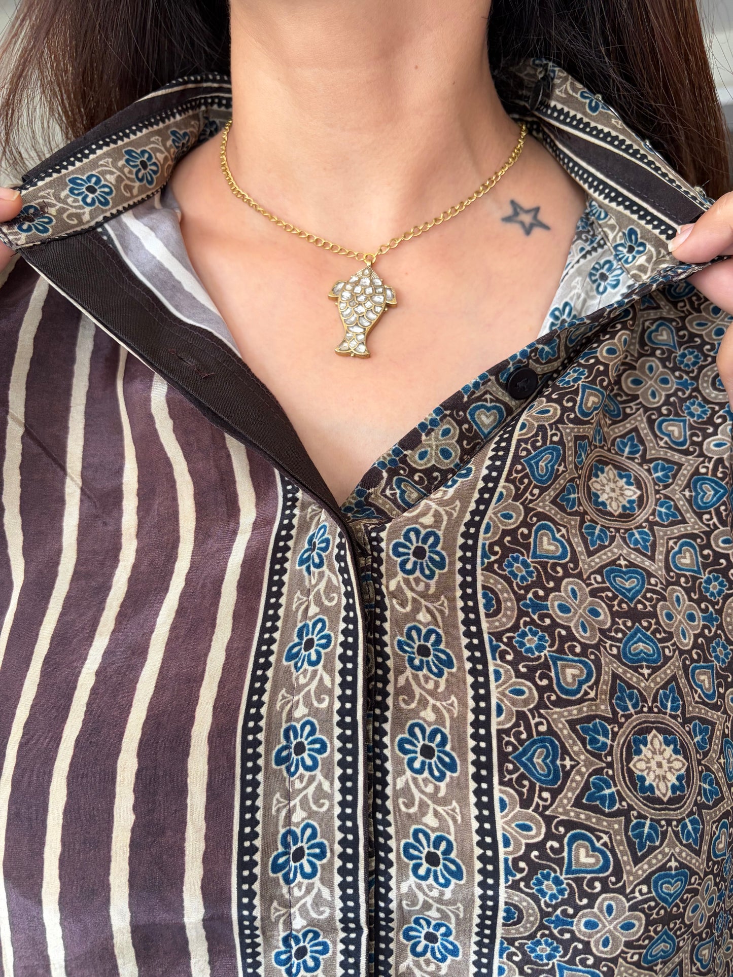 Fish Pendant Charm with Chain