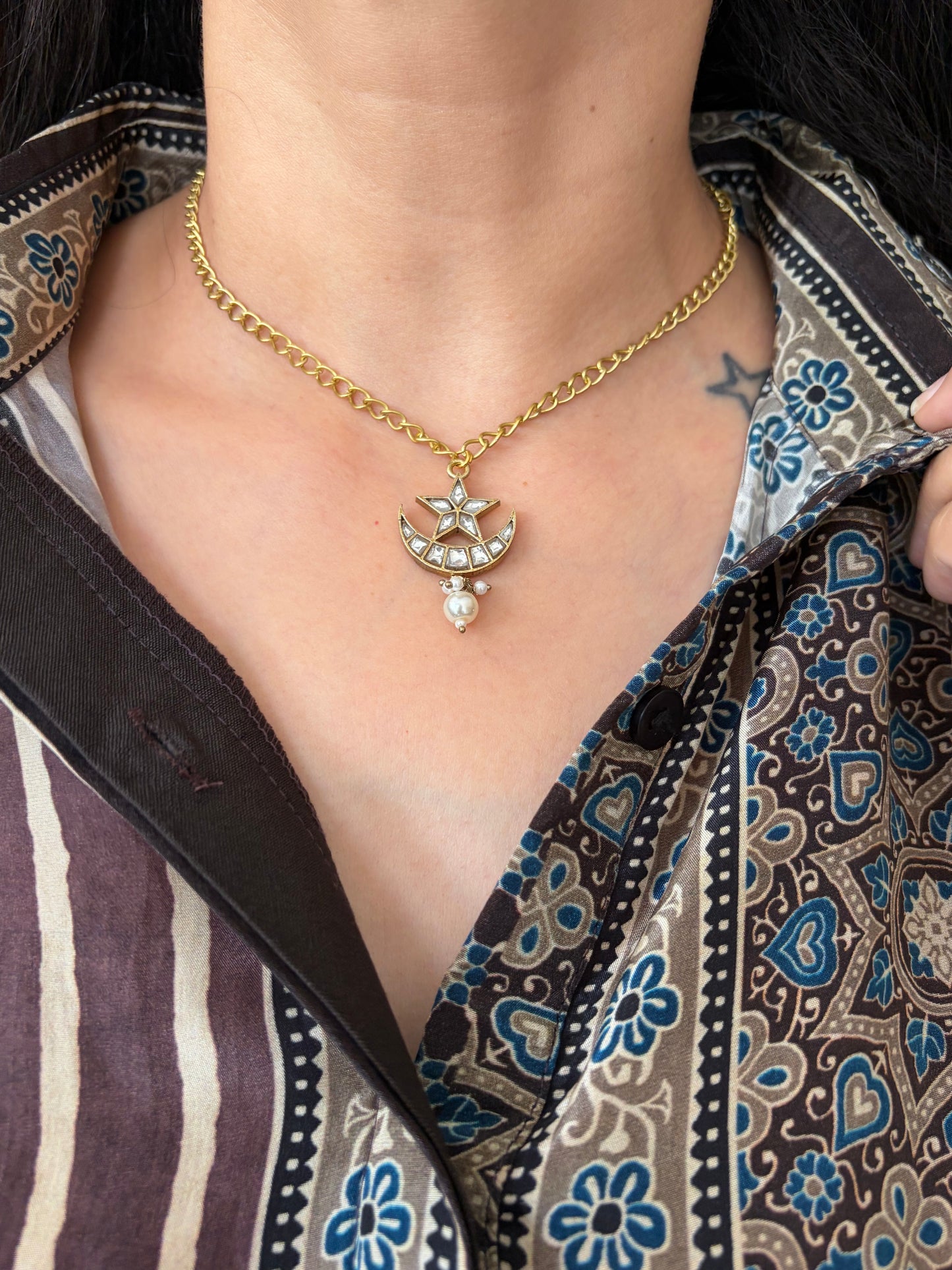 Star Moon Lucky Pendant