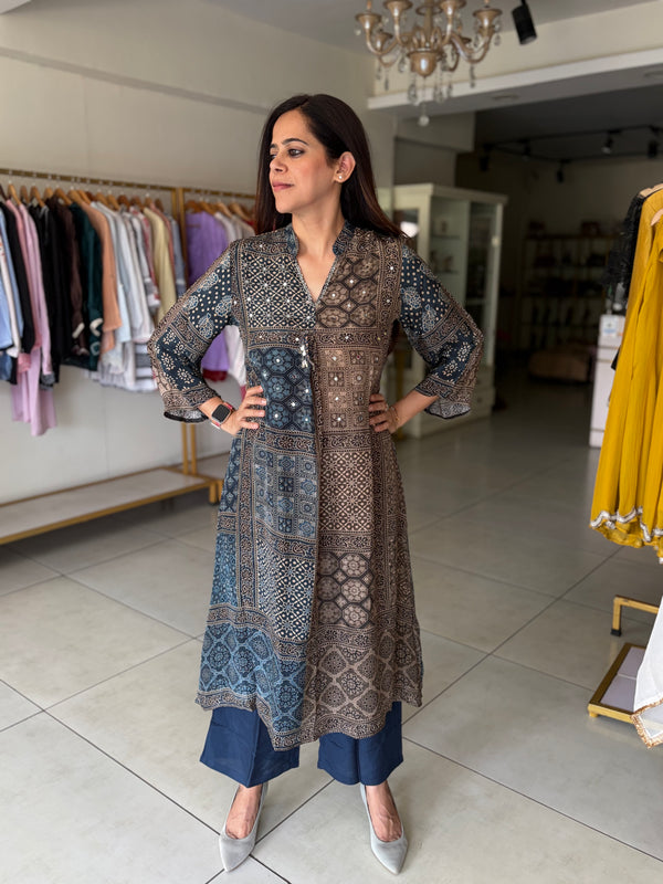 Ajrak print Coord set