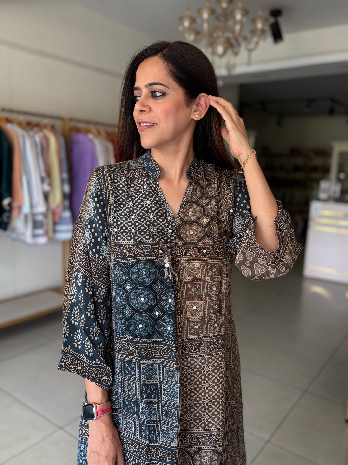 Ajrak print Coord set
