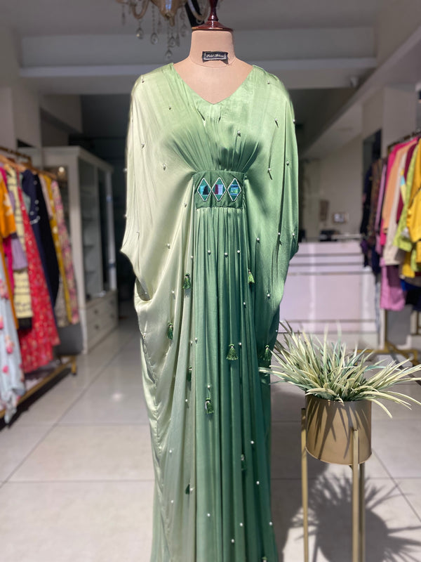 Ombre satin kaftan