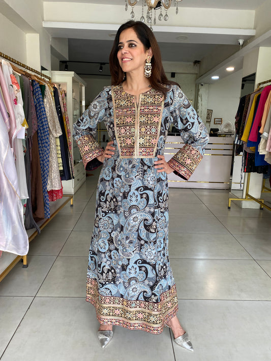 Mughal inspired heavy work kurta