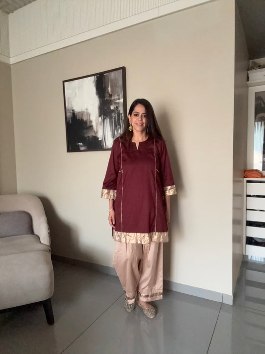 Gota kali kurta set
