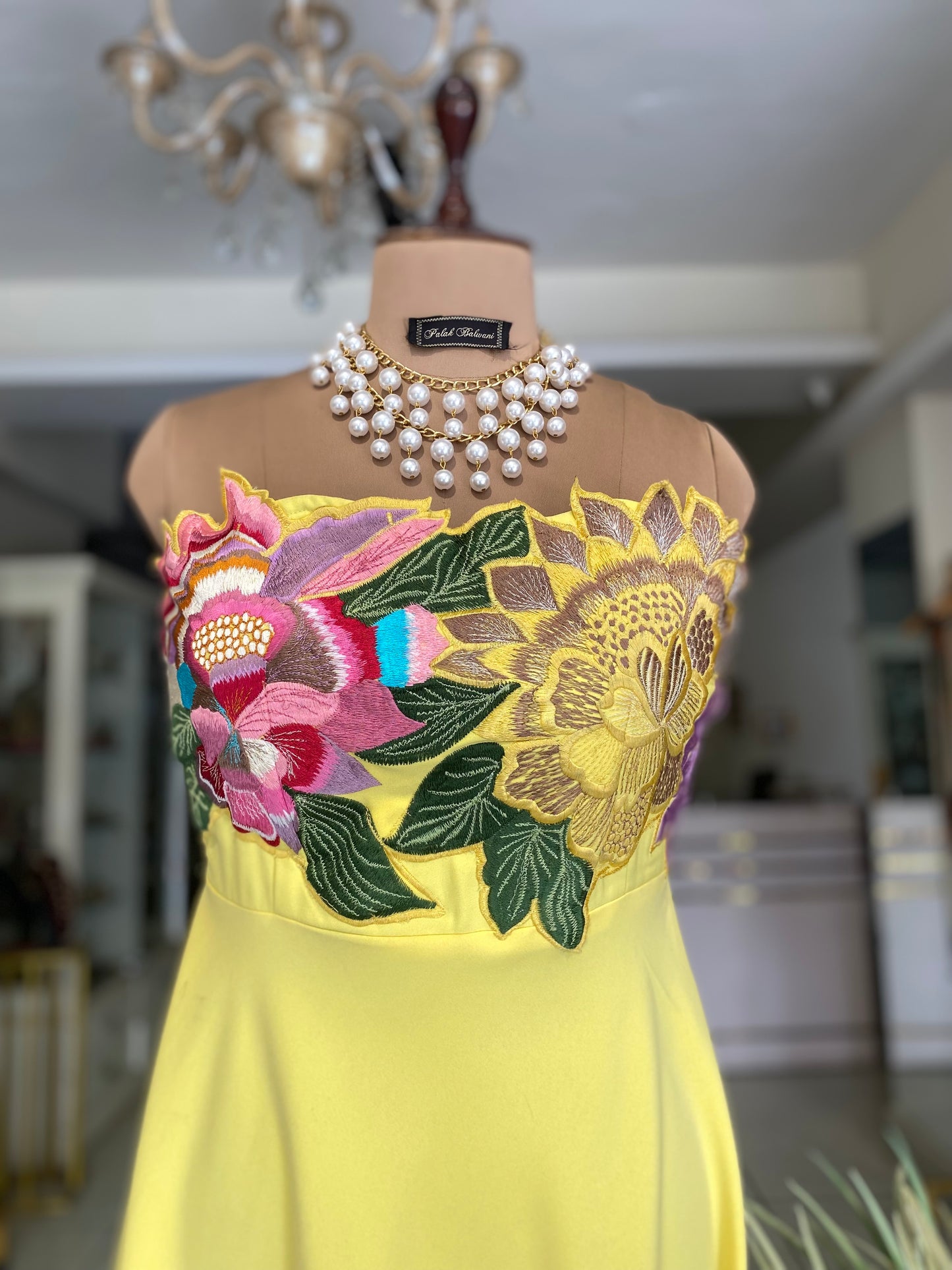 Blush garden A line dress