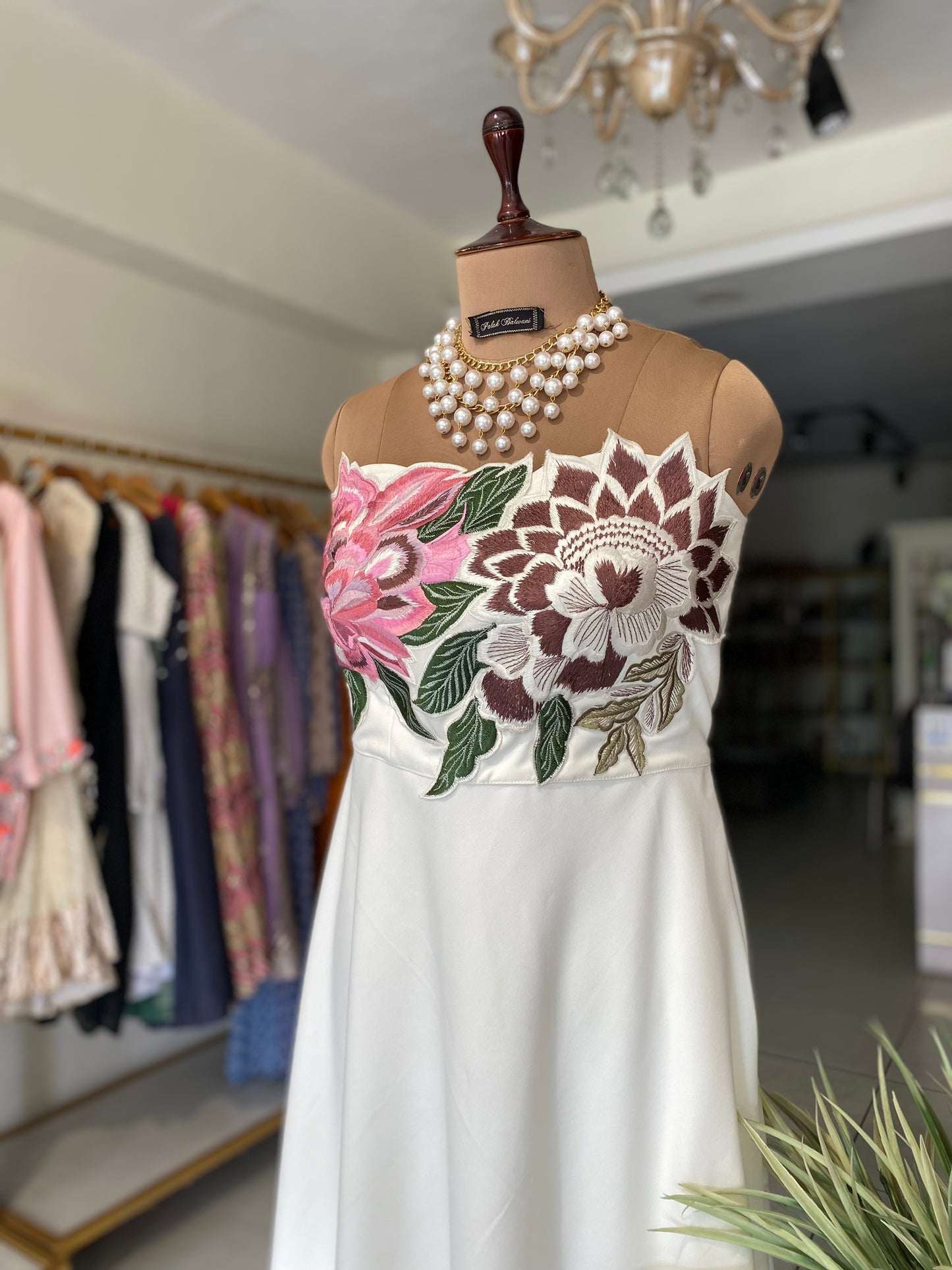 Blush garden A line dress
