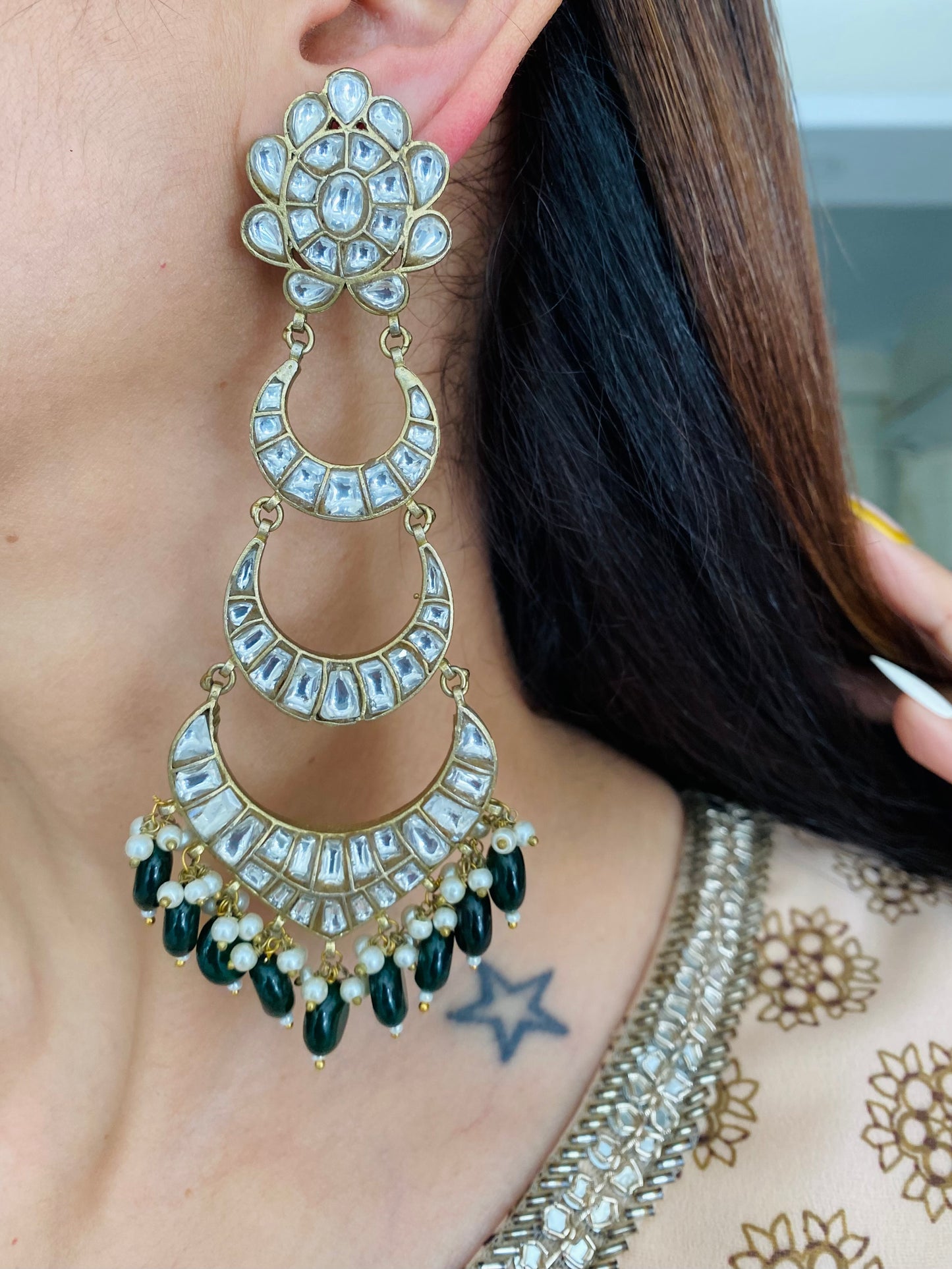 Maharani Polki Drops