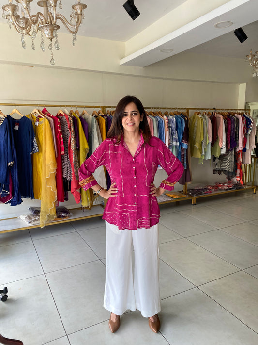 Bandhani kalamkari Shirts