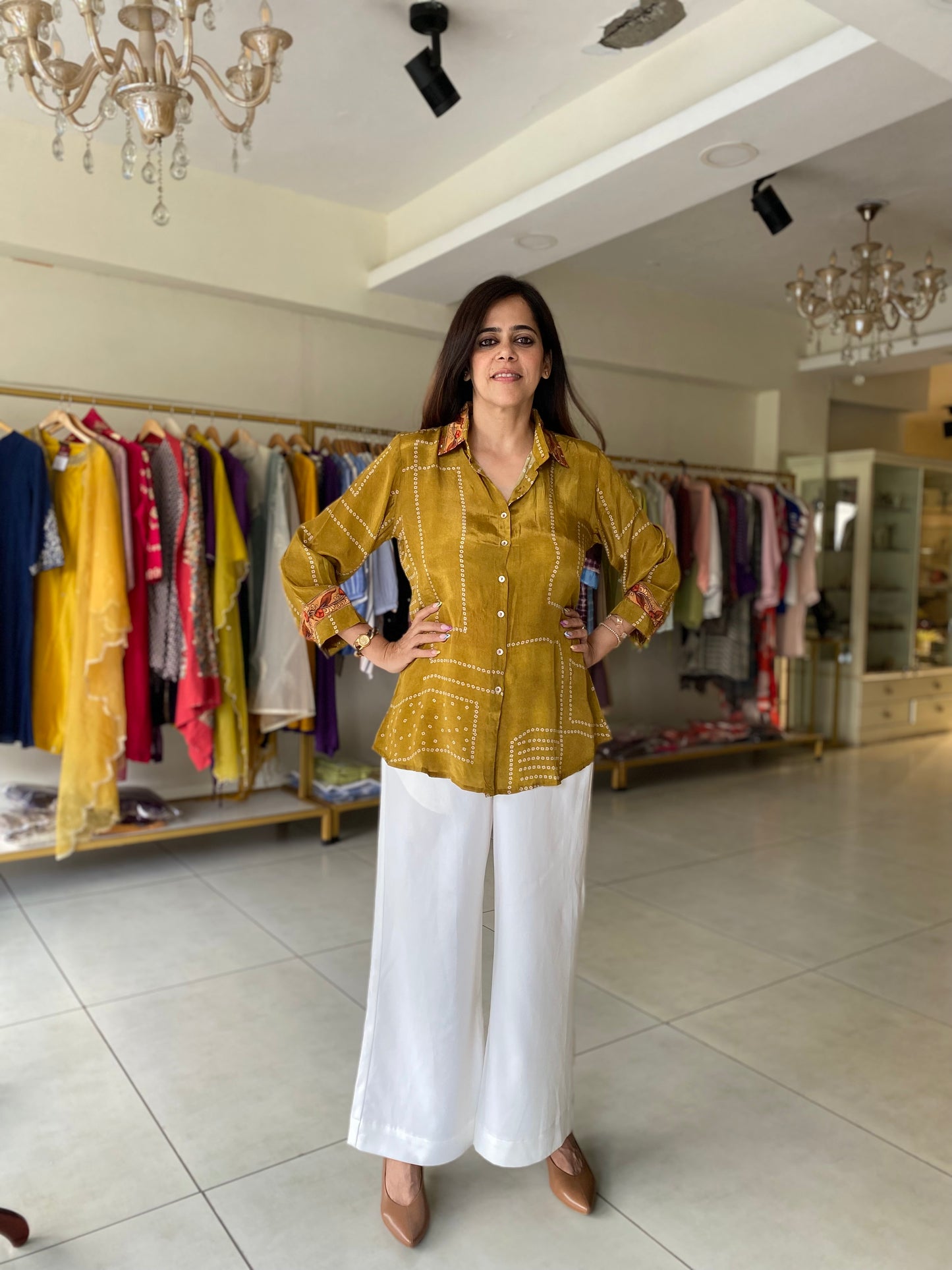Bandhani kalamkari Shirts