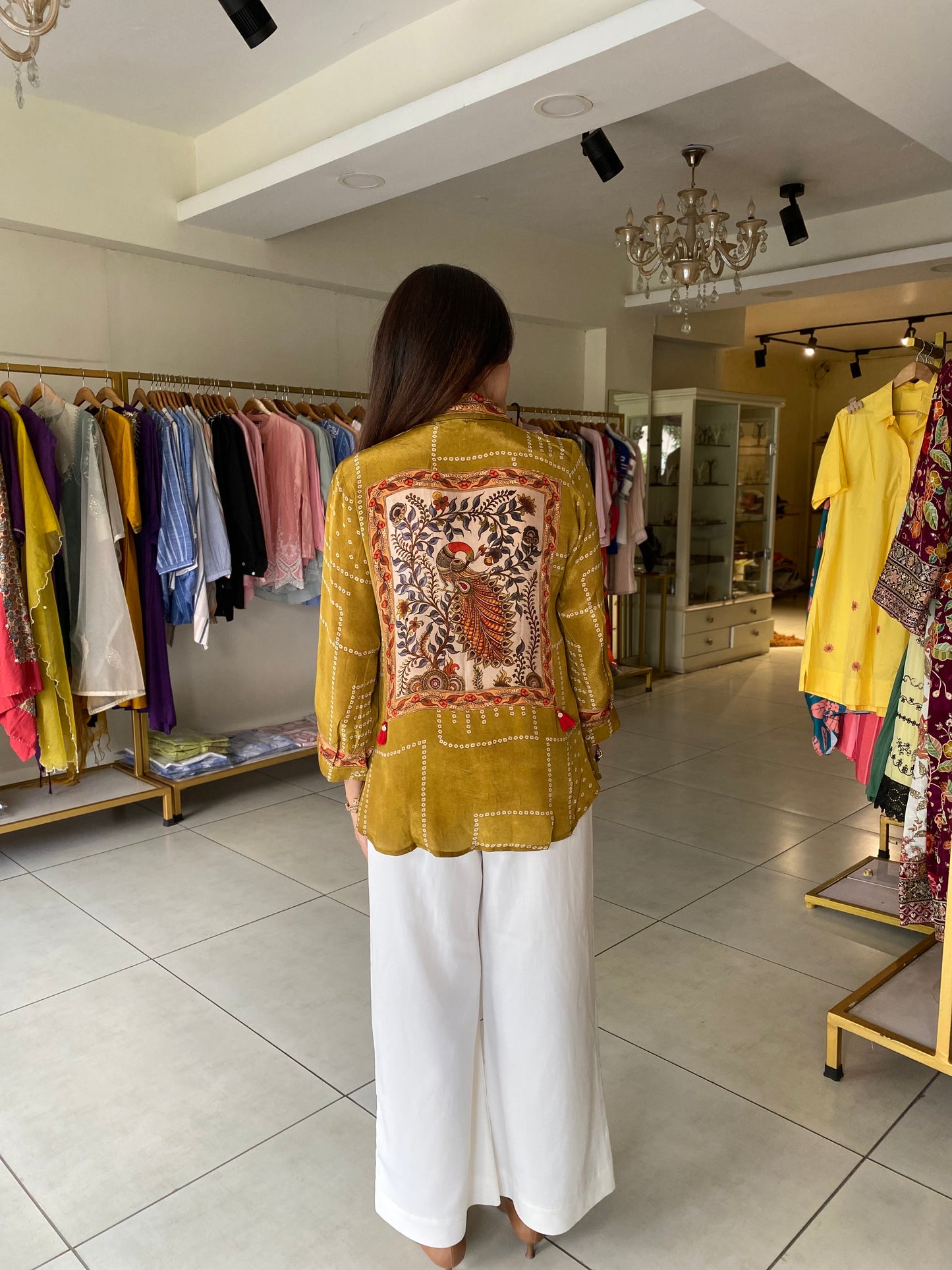 Bandhani kalamkari Shirts