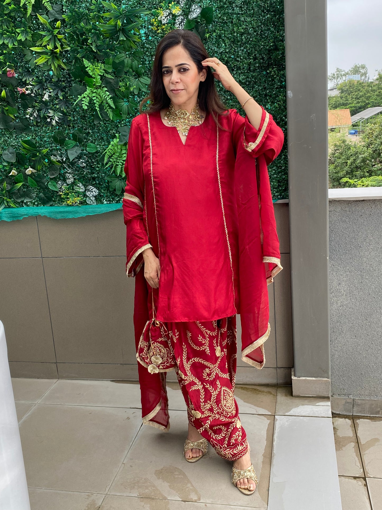 Rose riwaayat kurta set