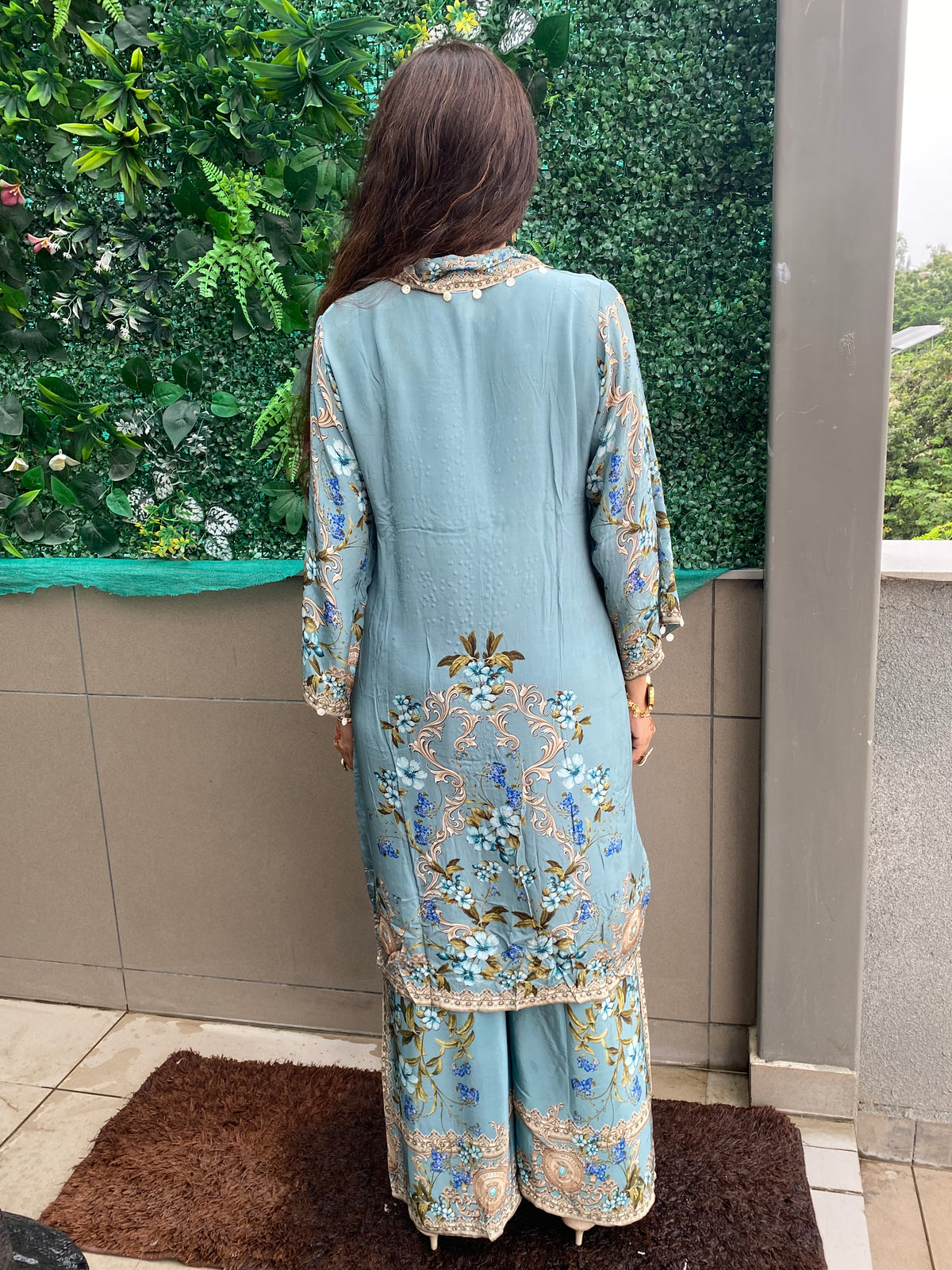 aqua blue coord Set