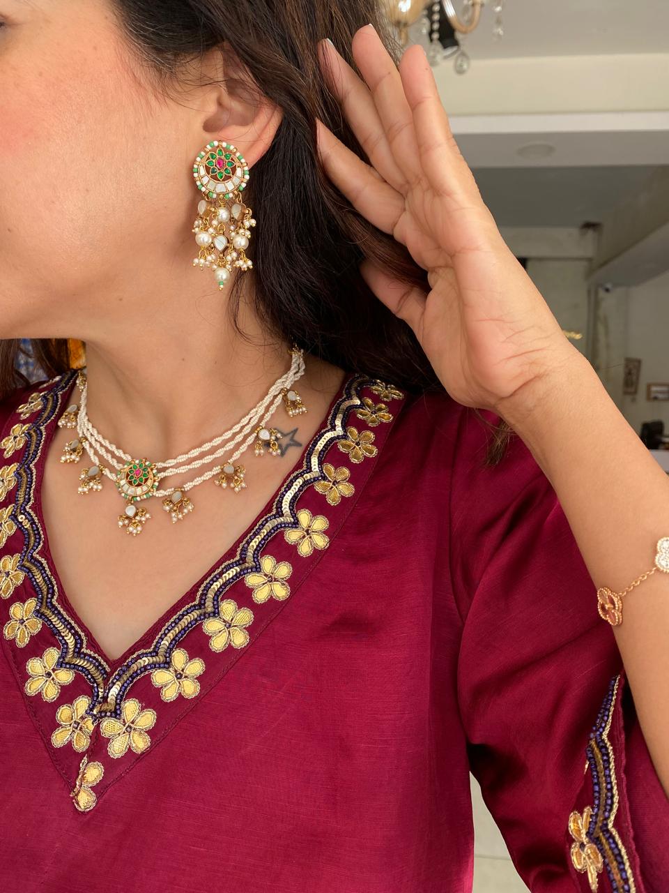 Mahira Jadau necklace Set